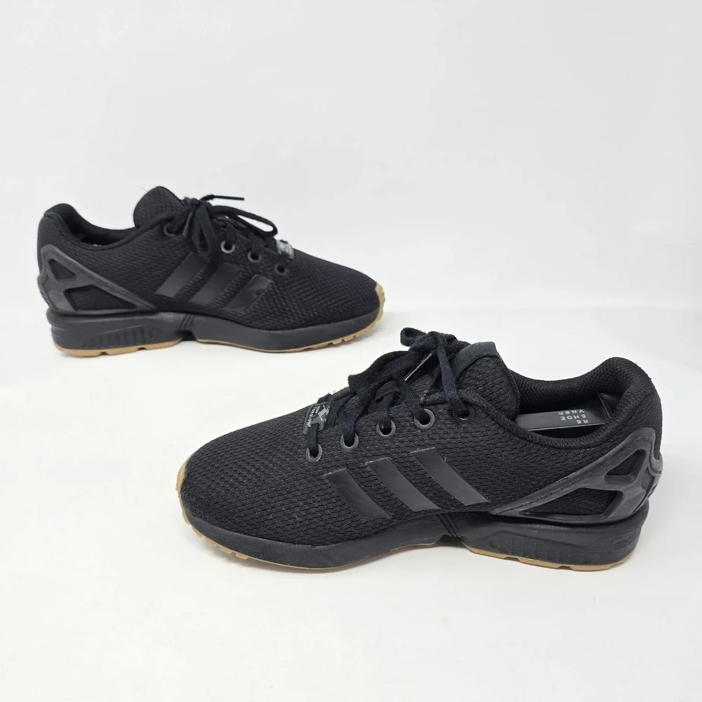 Adidas ZX Flux Core Black Gum Sole Sneakers EH3171 Mens 4 Womens 5.5